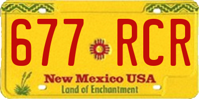 NM license plate 677RCR