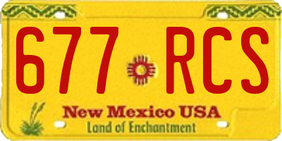 NM license plate 677RCS