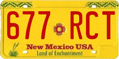 NM license plate 677RCT