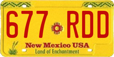NM license plate 677RDD