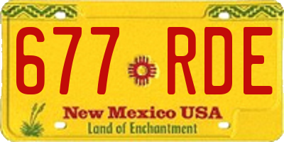 NM license plate 677RDE