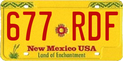 NM license plate 677RDF