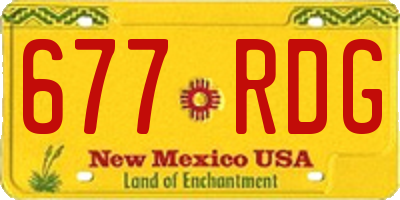 NM license plate 677RDG