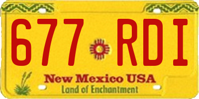 NM license plate 677RDI