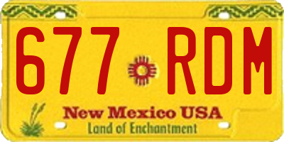 NM license plate 677RDM