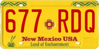 NM license plate 677RDQ