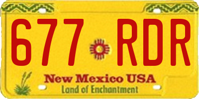 NM license plate 677RDR