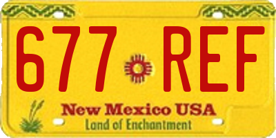 NM license plate 677REF