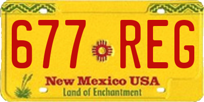 NM license plate 677REG
