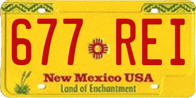 NM license plate 677REI