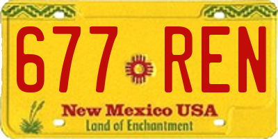NM license plate 677REN