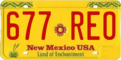 NM license plate 677REO