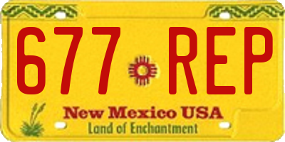 NM license plate 677REP