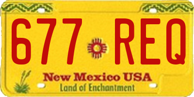 NM license plate 677REQ