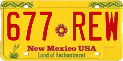 NM license plate 677REW