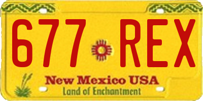 NM license plate 677REX