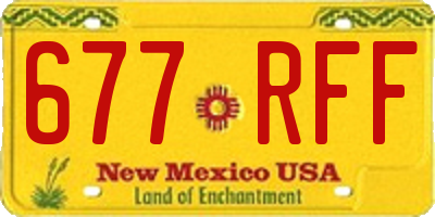NM license plate 677RFF