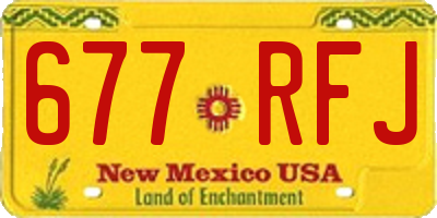 NM license plate 677RFJ