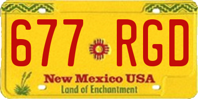 NM license plate 677RGD