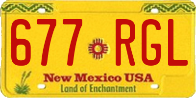 NM license plate 677RGL