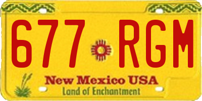 NM license plate 677RGM