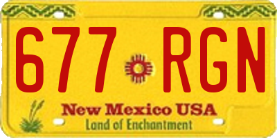 NM license plate 677RGN