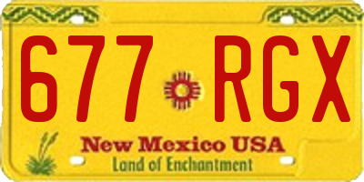 NM license plate 677RGX