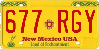 NM license plate 677RGY