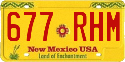 NM license plate 677RHM