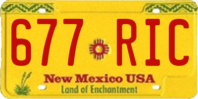 NM license plate 677RIC