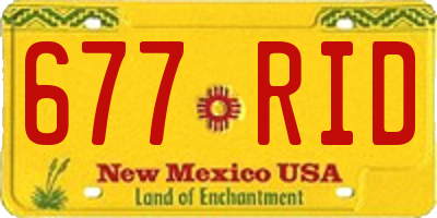 NM license plate 677RID