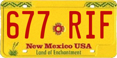 NM license plate 677RIF