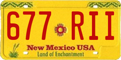 NM license plate 677RII