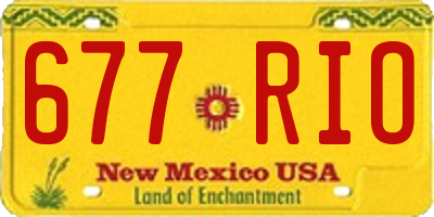NM license plate 677RIO