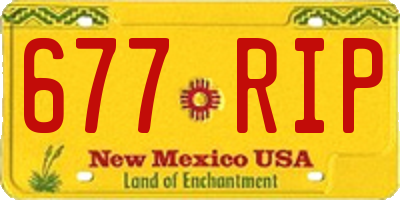 NM license plate 677RIP