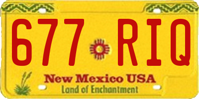 NM license plate 677RIQ
