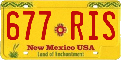 NM license plate 677RIS