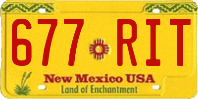 NM license plate 677RIT