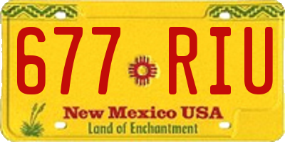 NM license plate 677RIU