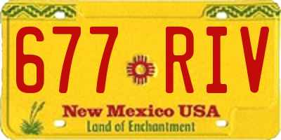 NM license plate 677RIV