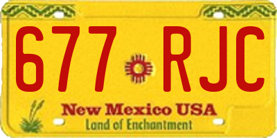 NM license plate 677RJC