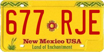 NM license plate 677RJE