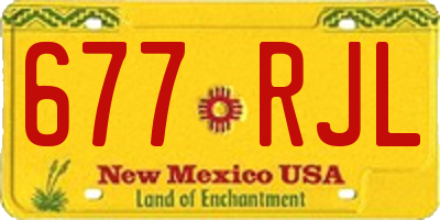 NM license plate 677RJL