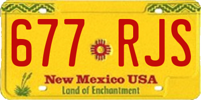 NM license plate 677RJS