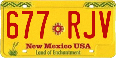 NM license plate 677RJV