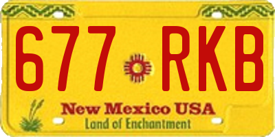 NM license plate 677RKB