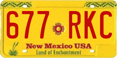 NM license plate 677RKC