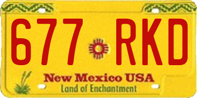 NM license plate 677RKD