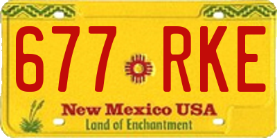 NM license plate 677RKE