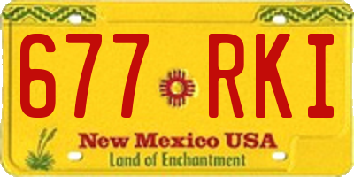 NM license plate 677RKI
